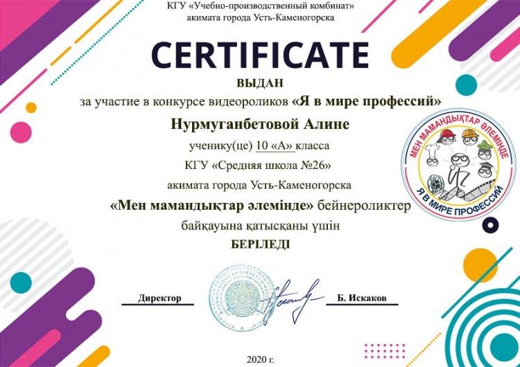 Конкурс видеороликов "Я в мире профессий"