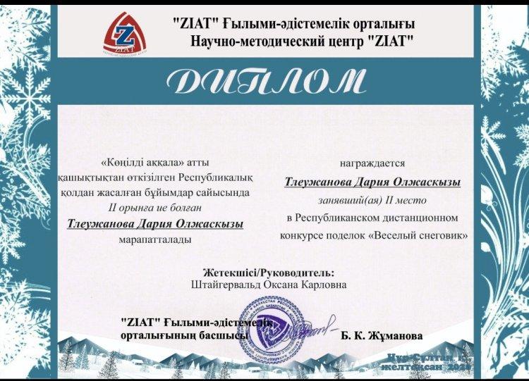 Республиканский  дистанционный конкурс поделок "Весёлый снеговик"