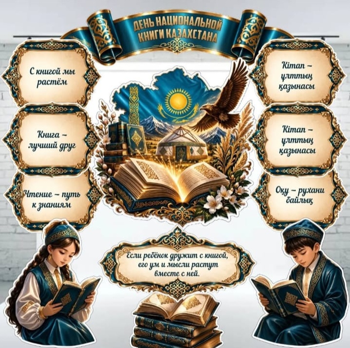 Сегодня 3 "Г" класс отмечает праздник - День национальной книги Казахстана.